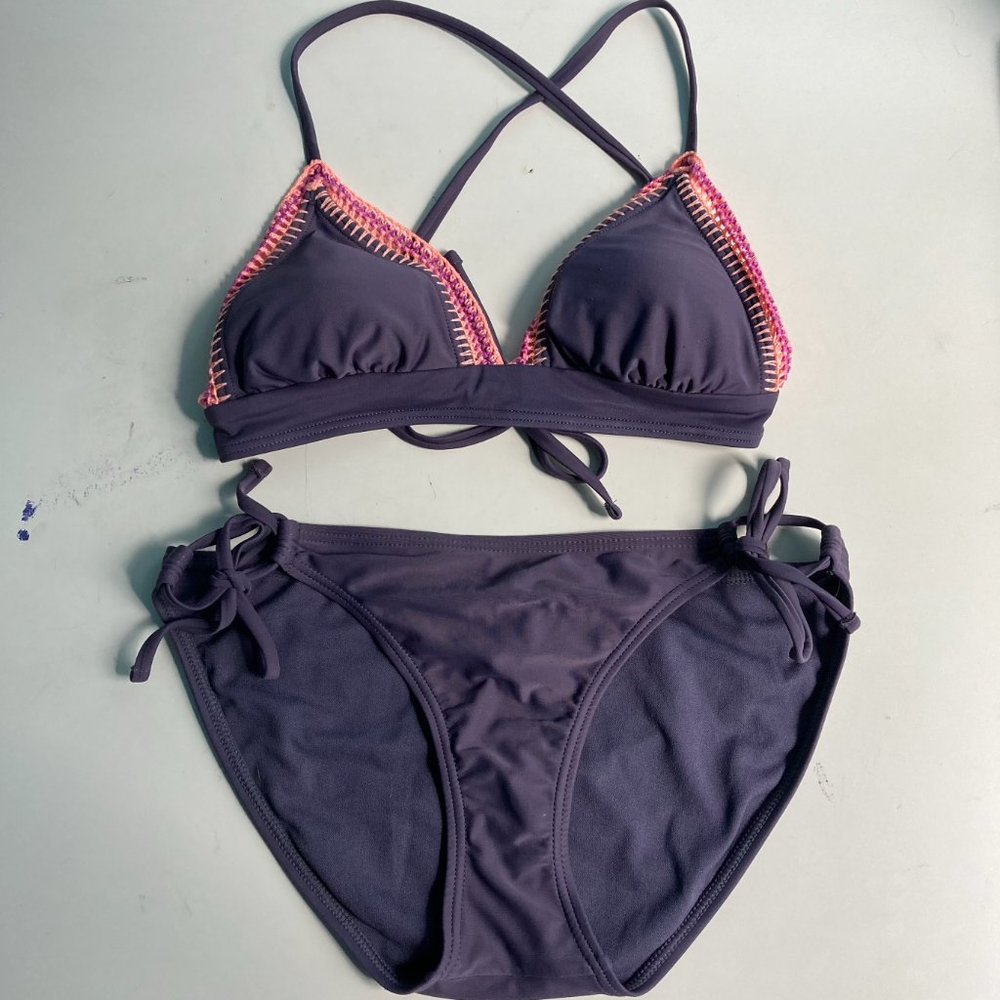 Purple and Pink Crochet Bikini